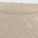 CHANEL Matelasse Chain Shoulder Bag Lamb Skin Vanilla Gold CC Auth yk19374-3