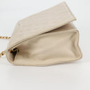 CHANEL Matelasse Chain Shoulder Bag Lamb Skin Vanilla Gold CC Auth yk19374-6