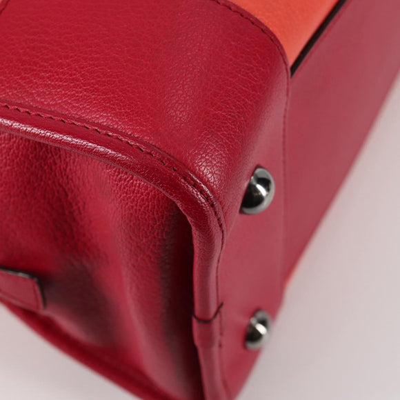 LOEWE Anagram Amazona 36 Hand Bag Leather Orange Silver Auth yk19375V