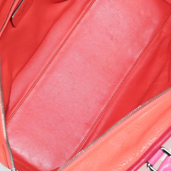 LOEWE Anagram Amazona 36 Hand Bag Leather Orange Silver Auth yk19375V