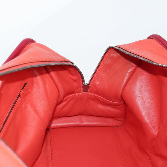 LOEWE Anagram Amazona 36 Hand Bag Leather Orange Silver Auth yk19375V