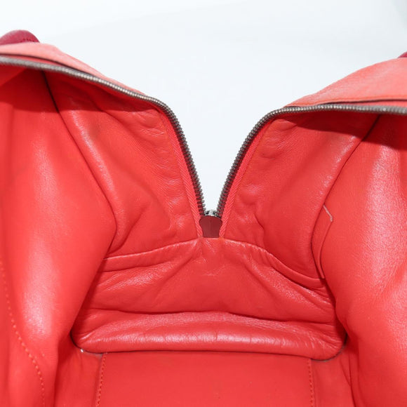 LOEWE Anagram Amazona 36 Hand Bag Leather Orange Silver Auth yk19375V