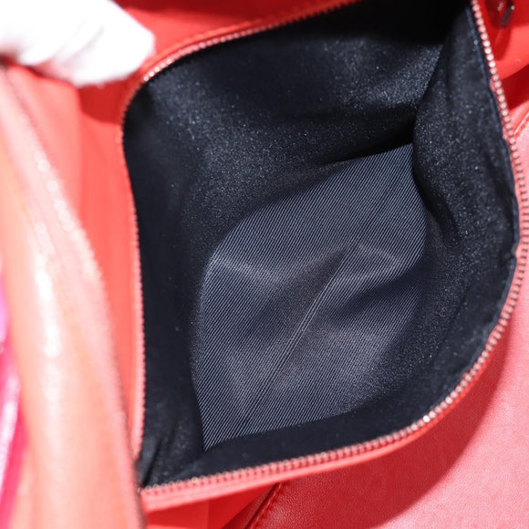 LOEWE Anagram Amazona 36 Hand Bag Leather Orange Silver Auth yk19375V