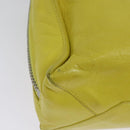 BALENCIAGA Paper Mini Hand Bag Leather 2way Yellow Silver 357333 Auth yk19376-17