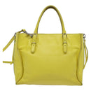 BALENCIAGA Paper Mini Hand Bag Leather 2way Yellow Silver 357333 Auth yk19376-2