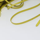 BALENCIAGA Paper Mini Hand Bag Leather 2way Yellow Silver 357333 Auth yk19376-9