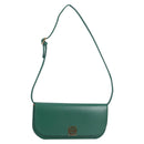 LOEWE Goya Long Shoulder Bag Leather Green Gold Auth yk19378M-1