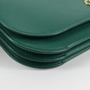 LOEWE Goya Long Shoulder Bag Leather Green Gold Auth yk19378M-15