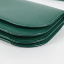 LOEWE Goya Long Shoulder Bag Leather Green Gold Auth yk19378M-16