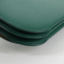 LOEWE Goya Long Shoulder Bag Leather Green Gold Auth yk19378M-17