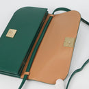 LOEWE Goya Long Shoulder Bag Leather Green Gold Auth yk19378M-10