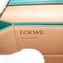LOEWE Goya Long Shoulder Bag Leather Green Gold Auth yk19378M-20