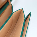 LOEWE Goya Long Shoulder Bag Leather Green Gold Auth yk19378M-22