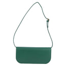 LOEWE Goya Long Shoulder Bag Leather Green Gold Auth yk19378M-2