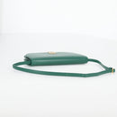 LOEWE Goya Long Shoulder Bag Leather Green Gold Auth yk19378M-7