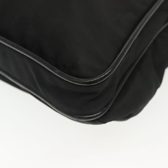 PRADA Shoulder Bag Nylon Black Silver Auth yk19379