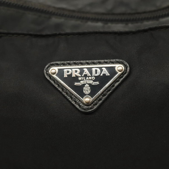 PRADA Shoulder Bag Nylon Black Silver Auth yk19379