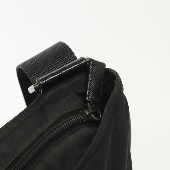 PRADA Shoulder Bag Nylon Black Silver Auth yk19379