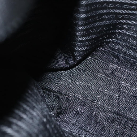 PRADA Shoulder Bag Nylon Black Silver Auth yk19379