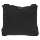 PRADA Shoulder Bag Nylon Black Silver Auth yk19379-2