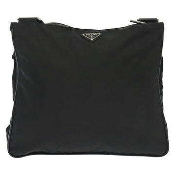 PRADA Shoulder Bag Nylon Black Silver Auth yk19379 - 0