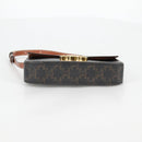 CELINE Triomphe Claude Shoulder Bag PVC Leather Black Gold Auth yk19380M-5