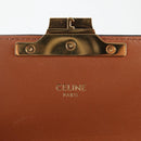 CELINE Triomphe Claude Shoulder Bag PVC Leather Black Gold Auth yk19380M-19