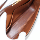 CELINE Triomphe Claude Shoulder Bag PVC Leather Black Gold Auth yk19380M-11