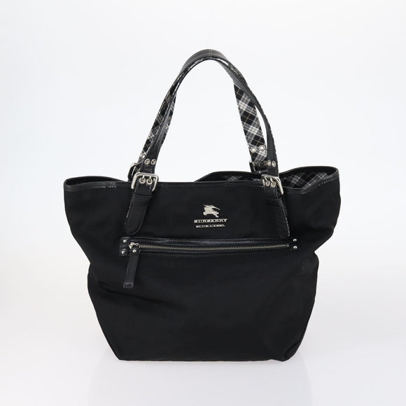 BURBERRY Nova Check Shoulder Bag Canvas Leather 3Set Black beige Auth yk19390