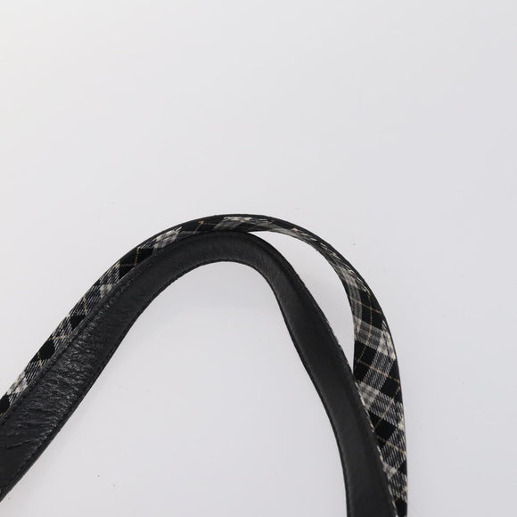 BURBERRY Nova Check Shoulder Bag Canvas Leather 3Set Black beige Auth yk19390