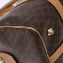 CELINE Macadam Canvas Hand Bag PVC Leather Brown Gold Auth yk19393-14