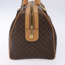 CELINE Macadam Canvas Hand Bag PVC Leather Brown Gold Auth yk19393-3