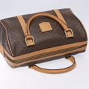 CELINE Macadam Canvas Hand Bag PVC Leather Brown Gold Auth yk19393-6