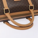 CELINE Macadam Canvas Hand Bag PVC Leather Brown Gold Auth yk19393-7
