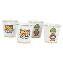 LOUIS VUITTON NIGO Collaboration Glass 4 Set Pottery White GI0730 Auth yk19398M-1