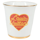LOUIS VUITTON NIGO Collaboration Glass 4 Set Pottery White GI0730 Auth yk19398M-3