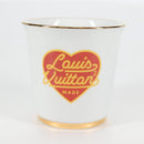 LOUIS VUITTON NIGO Collaboration Glass 4 Set Pottery White GI0730 Auth yk19398M-9