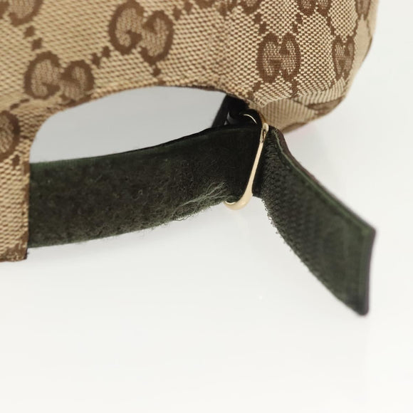 GUCCI GG Canvas Baseball Cap L Beige Red Green 200035 Auth yk19400