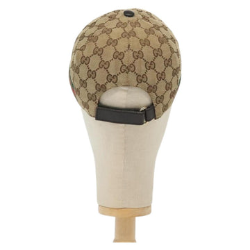 GUCCI GG Canvas Baseball Cap L Beige Red Green 200035 Auth yk19400 - 0