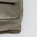 LOEWE Anagram Shoulder Bag Leather Gold Tone Gold Auth yk19406-14