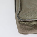 LOEWE Anagram Shoulder Bag Leather Gold Tone Gold Auth yk19406-15