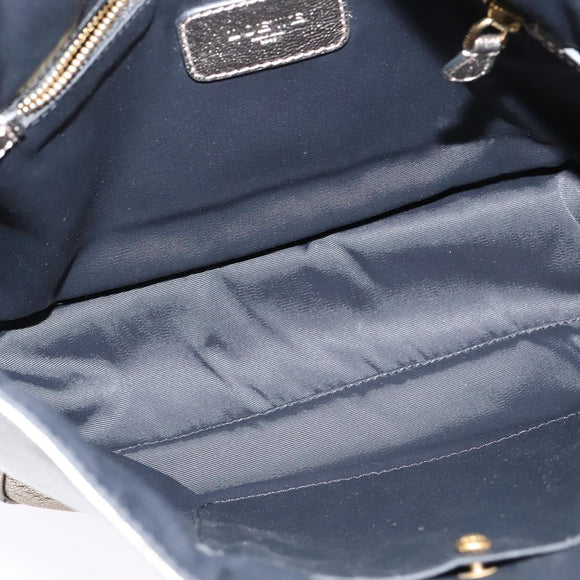 LOEWE Anagram Shoulder Bag Leather Gold Tone Gold Auth yk19406