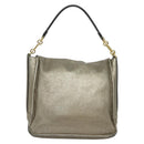 LOEWE Anagram Shoulder Bag Leather Gold Tone Gold Auth yk19406-2