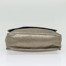 LOEWE Anagram Shoulder Bag Leather Gold Tone Gold Auth yk19406-5