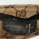 GUCCI GG Canvas Web Sherry Line Sun Visor S Beige Red Green Auth yk19410-14