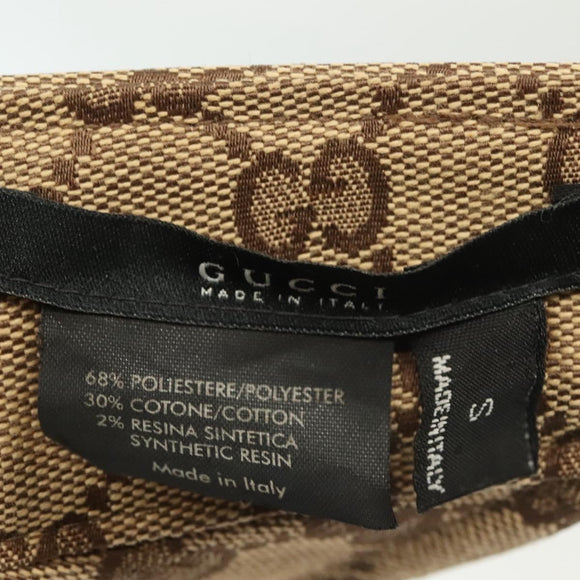 GUCCI GG Canvas Web Sherry Line Sun Visor S Beige Red Green Auth yk19410