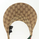 GUCCI GG Canvas Web Sherry Line Sun Visor S Beige Red Green Auth yk19410-11