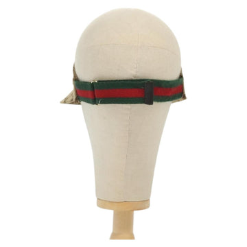 GUCCI GG Canvas Web Sherry Line Sun Visor S Beige Red Green Auth yk19410 - 0