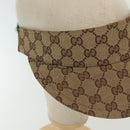 GUCCI GG Canvas Web Sherry Line Sun Visor S Beige Red Green Auth yk19410-5