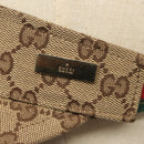 GUCCI GG Canvas Web Sherry Line Sun Visor S Beige Red Green Auth yk19410-7